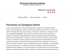 Tablet Screenshot of persianaszaragoza.es